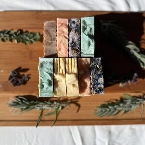 Goat milk soap, hand milked and handmade variety of scents and colors!  Naked